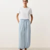 Gestreifte Bloomer-Hose aus Modal-Mischgewebe