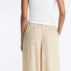 Gestreifte Bloomer-Hose aus Modal-Mischgewebe