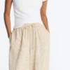 Gestreifte Bloomer-Hose aus Modal-Mischgewebe