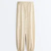 Gestreifte Bloomer-Hose aus Modal-Mischgewebe