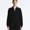 Gestreifte Bomberjacke aus Soft Touch-Modal Gestreifte Bomberjacke aus Soft Touch-Modal
