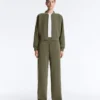 Gestreifte Bomberjacke aus Soft Touch-Modal Gestreifte Bomberjacke aus Soft Touch-Modal