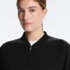 Gestreifte Bomberjacke aus Soft Touch-Modal Gestreifte Bomberjacke aus Soft Touch-Modal