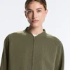 Gestreifte Bomberjacke aus Soft Touch-Modal Gestreifte Bomberjacke aus Soft Touch-Modal
