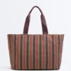 Gestreifte Canvas-Tasche Gestreifte Canvas-Tasche