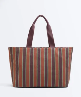 Gestreifte Canvas-Tasche
