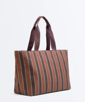 Gestreifte Canvas-Tasche