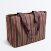Gestreifte Canvas-Tasche Gestreifte Canvas-Tasche