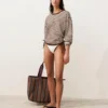 Gestreifte Canvas-Tasche Gestreifte Canvas-Tasche