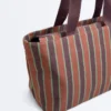 Gestreifte Canvas-Tasche Gestreifte Canvas-Tasche