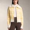 Gestreifte Jacquard-Jacke