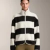 Gestreifte Lammfelljacke Gestreifte Lammfelljacke