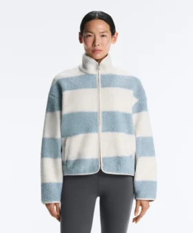 Gestreifte Lammfelljacke
