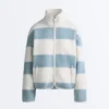 Gestreifte Lammfelljacke Gestreifte Lammfelljacke