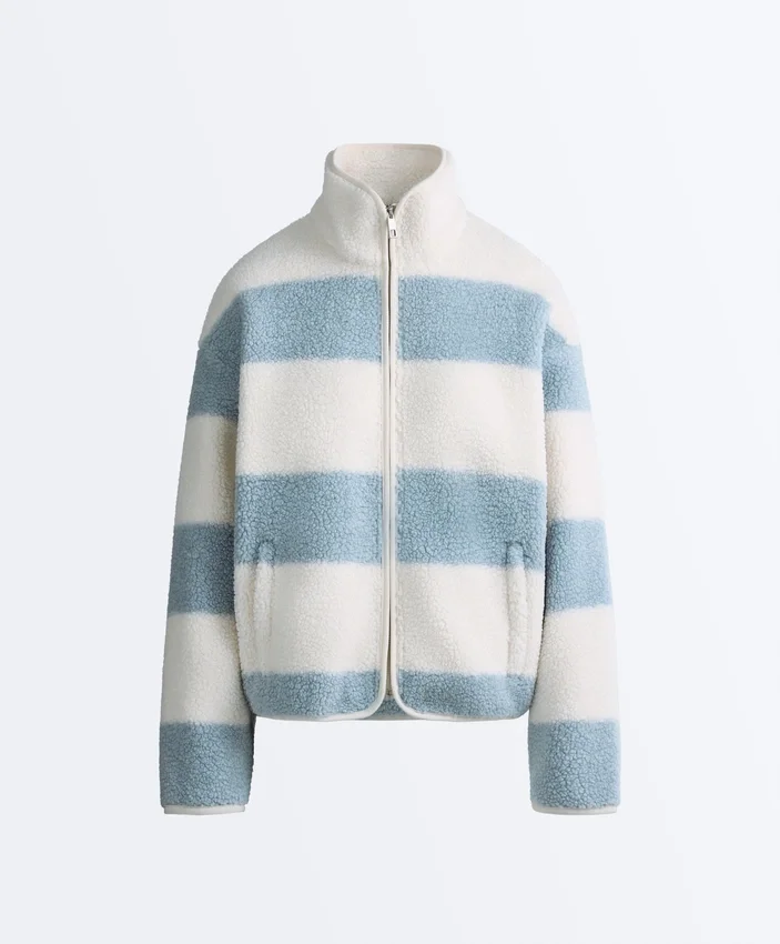 Gestreifte Lammfelljacke Gestreifte Lammfelljacke