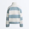 Gestreifte Lammfelljacke Gestreifte Lammfelljacke