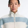 Gestreifte Lammfelljacke Gestreifte Lammfelljacke