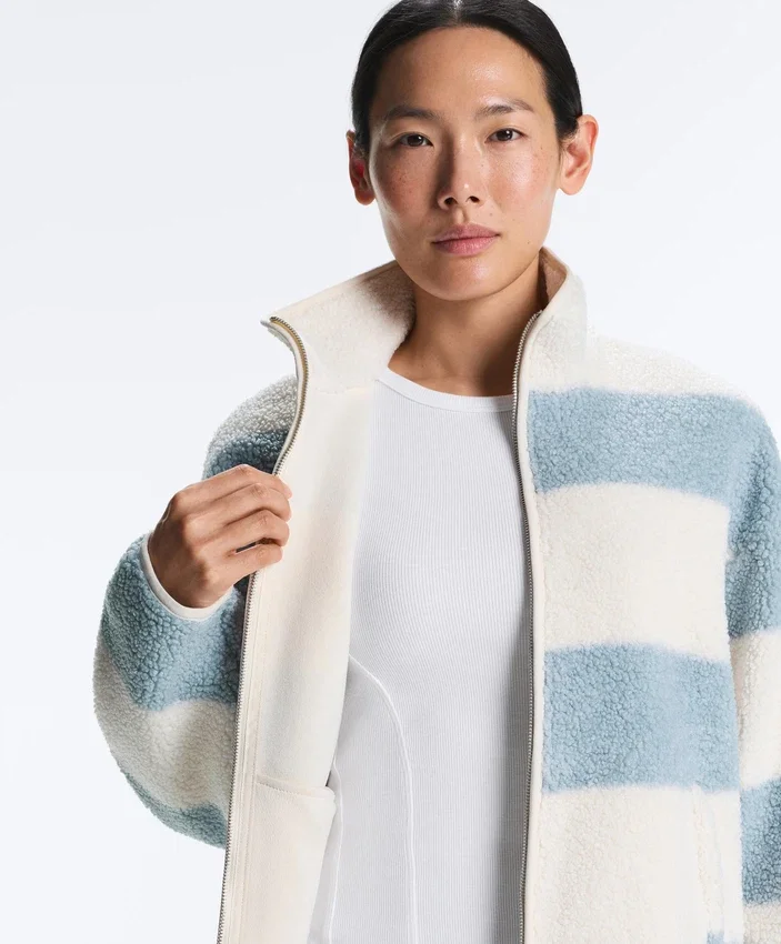 Gestreifte Lammfelljacke Gestreifte Lammfelljacke