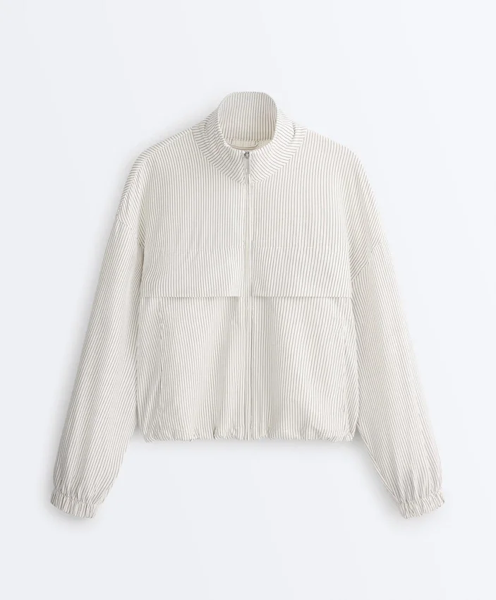 Gestreifte Stretch-Überziehjacke Gestreifte Stretch-Überziehjacke