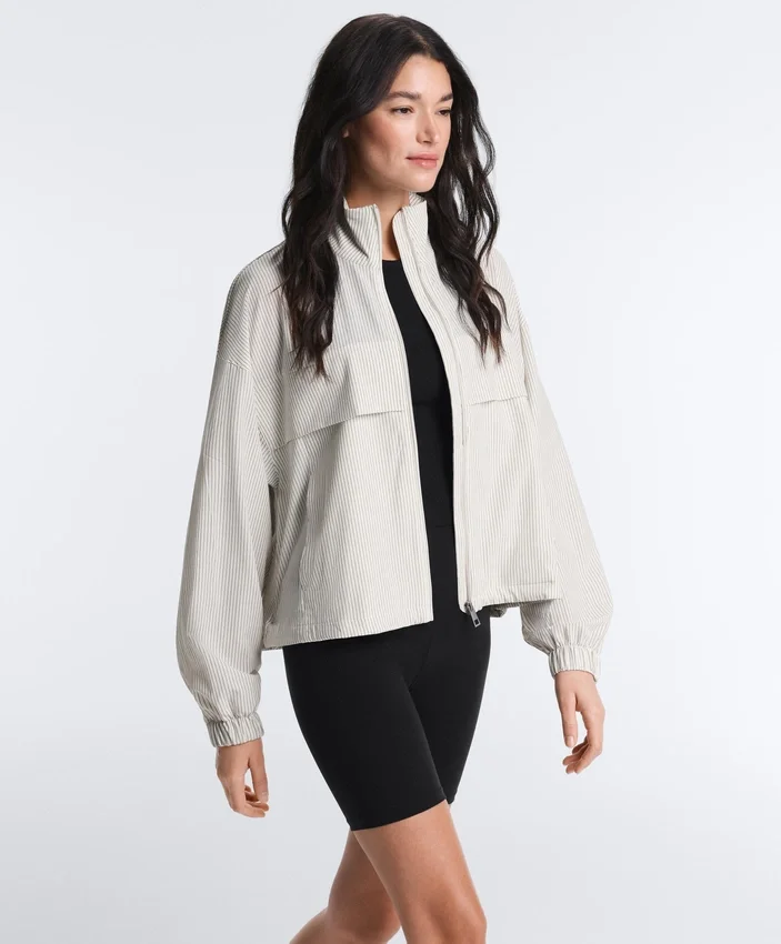 Gestreifte Stretch-Überziehjacke Gestreifte Stretch-Überziehjacke