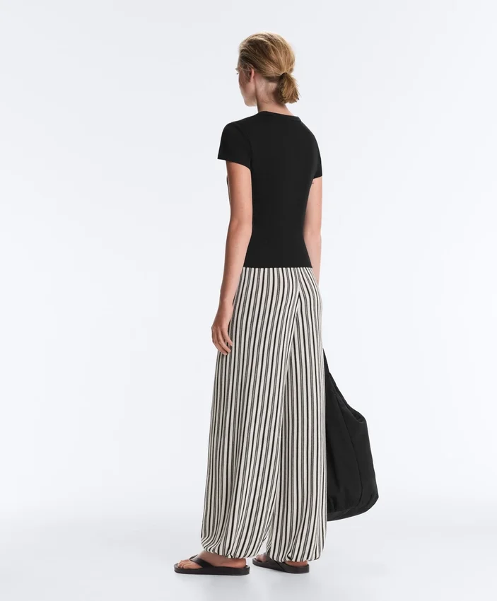 Gestreifte Strick-Bloomer-Hose Gestreifte Strick-Bloomer-Hose