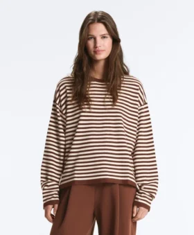 Gestreifter Langarm-Pullover
