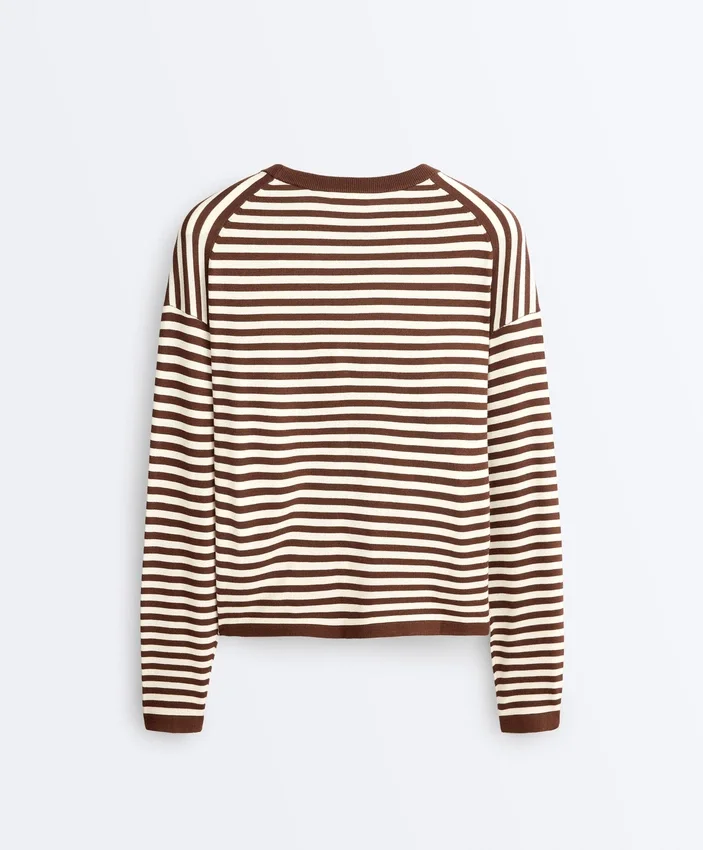 Gestreifter Langarm-Pullover Gestreifter Langarm-Pullover