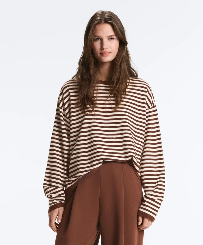 Gestreifter Langarm-Pullover Gestreifter Langarm-Pullover