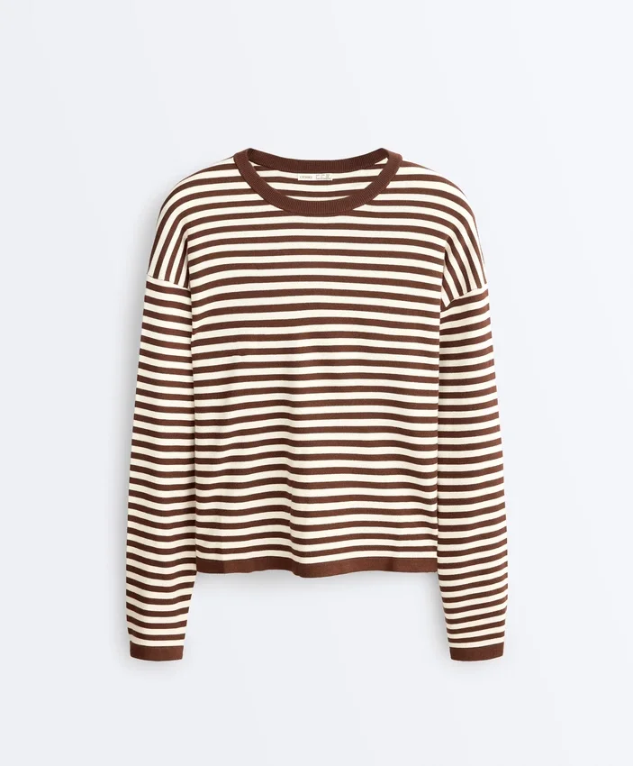 Gestreifter Langarm-Pullover Gestreifter Langarm-Pullover