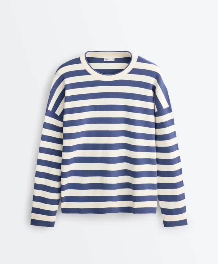 Gestreifter Strickpullover Gestreifter Strickpullover