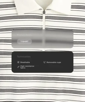 Gestreiftes, nahtloses Kurzarm-Poloshirt für Shorts Gestreiftes, nahtloses Kurzarm-Poloshirt für Shorts