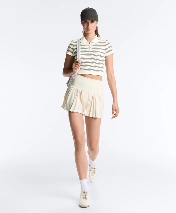 Gestreiftes, nahtloses Kurzarm-Poloshirt für Shorts Gestreiftes, nahtloses Kurzarm-Poloshirt für Shorts
