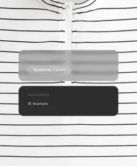 Gestreiftes, ärmelloses T-Shirt mit halbem Reißverschluss