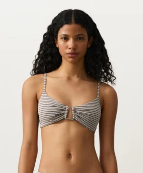 Gestreiftes Triangel-Oberteil für Bikinis Gestreiftes Triangel-Oberteil für Bikinis