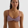Gestreiftes Triangel-Oberteil für Bikinis Gestreiftes Triangel-Oberteil für Bikinis