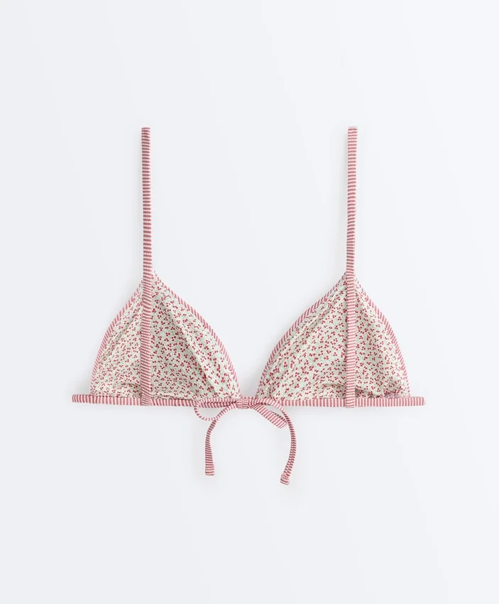 Gestreiftes Triangel-Oberteil für Bikinis Gestreiftes Triangel-Oberteil für Bikinis