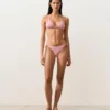 Gestreifter Bikini-Slip mit mittlerer Bedeckung und Bindebändern Gestreifter Bikini-Slip mit mittlerer Bedeckung und Bindebändern