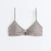 Gestreiftes Triangel-Oberteil für Bikinis Gestreiftes Triangel-Oberteil für Bikinis