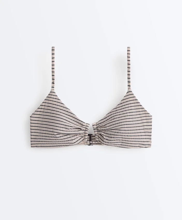 Gestreiftes Triangel-Oberteil für Bikinis Gestreiftes Triangel-Oberteil für Bikinis