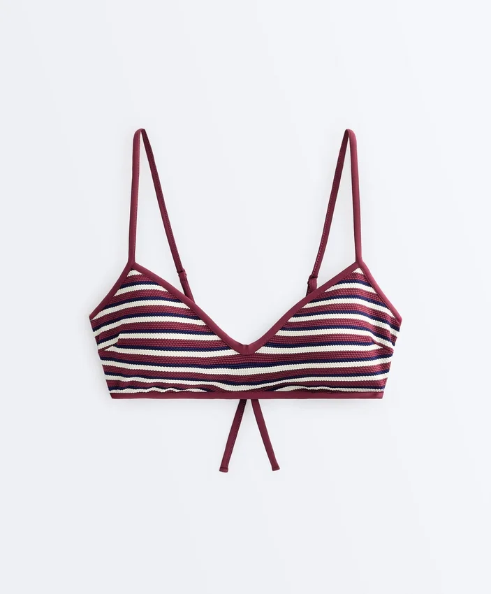 Gestreiftes Triangel-Oberteil für Bikinis Gestreiftes Triangel-Oberteil für Bikinis