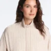 Gestreite Jacke mit ausgestellter Säume Gestreite Jacke mit ausgestellter Säume