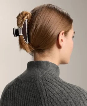 Große Haarschmuck-Klammer mit Paspel