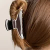 Große Haarschmuck-Klammer mit Paspel