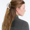 Große Haarschmuck-Spange mit Paspel Große Haarschmuck-Spange mit Paspel