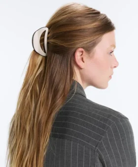 Große Haarschmuck-Spange mit Paspel