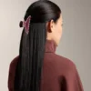 Große Haarschmuck-Spange mit Paspel Große Haarschmuck-Spange mit Paspel