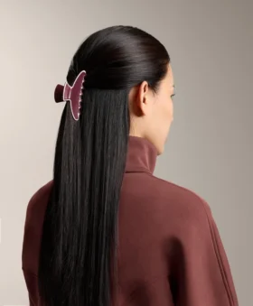 Große Haarschmuck-Spange mit Paspel