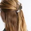 Große Haarschmuck-Spange mit Paspel Große Haarschmuck-Spange mit Paspel