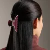 Große Haarschmuck-Spange mit Paspel Große Haarschmuck-Spange mit Paspel