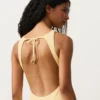 Halter-Badeanzug aus Häkelstoff mit Bubble-Struktur Halter-Badeanzug aus Häkelstoff mit Bubble-Struktur